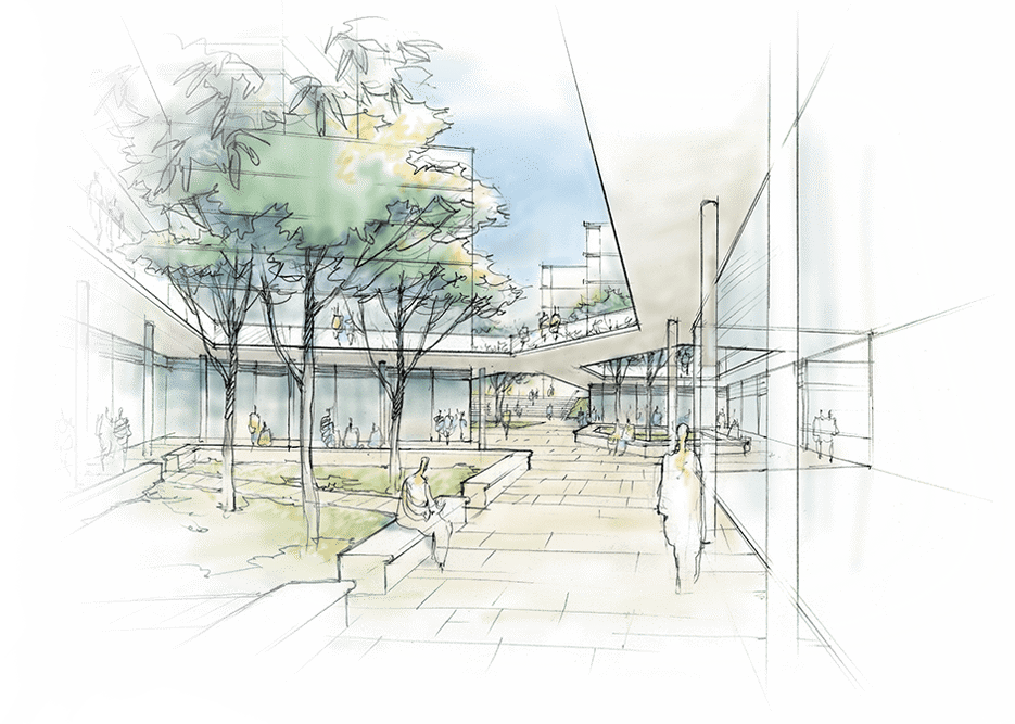 Architectural concept drawing